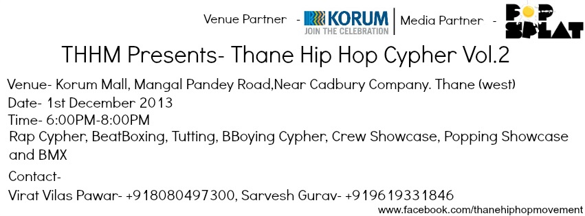THHM-Thane Hip Hop Cypher Vol.2 @ Korum Mall