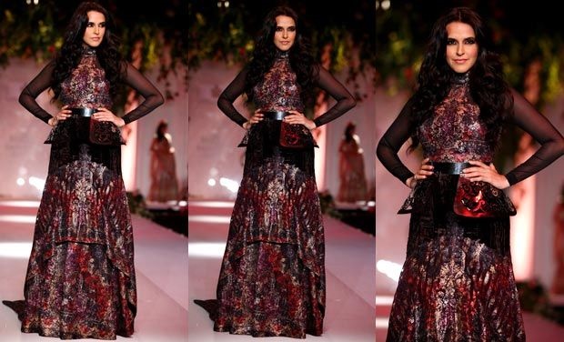 Neha wears gothic birde to a Falguni and Shane Peacock creation with perfection