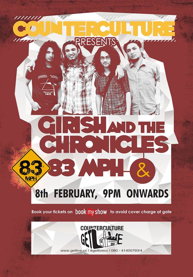 CounterCulture presents 83 Miles Per Hour & Girish And The Chronicles @ Counter Culture